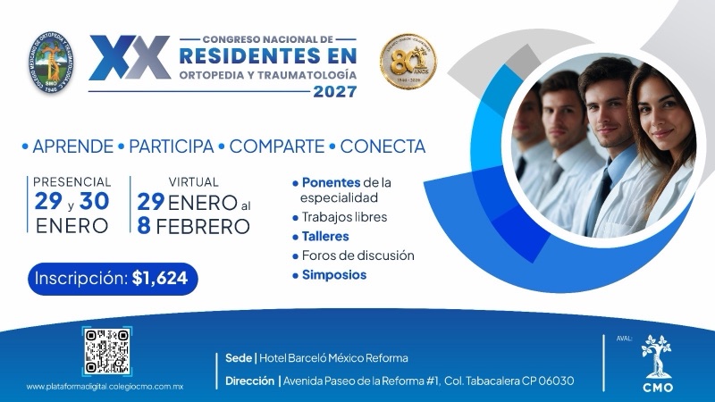Promocional: XX Congreso Nacional de Residentes en Ortopedia y Traumatología 2027